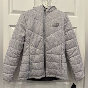 NWT New Balance Women's Light Gray Puffer Coat